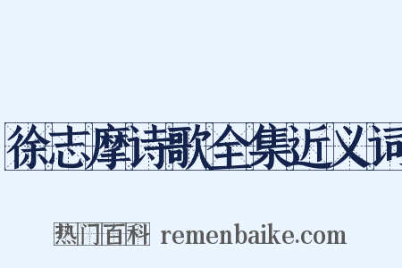 徐志摩诗歌全集近义词是什么意思的图片